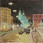Старая Басманная, 1997, 60х60, х.м.